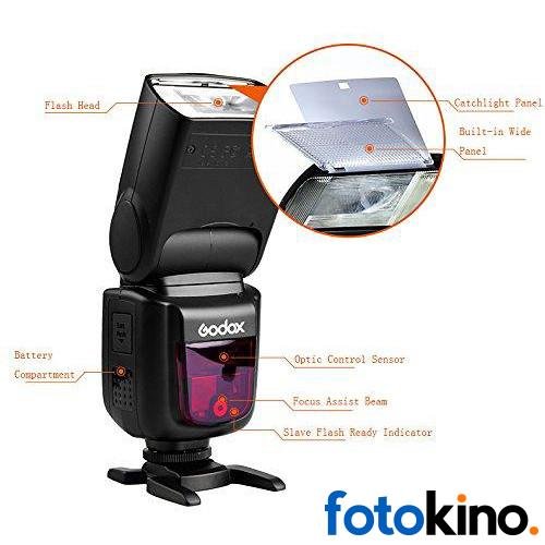 Speedlite Godox V860II C TTL con bateria de litio luz modeladora para Canon - Image 9