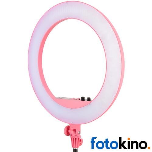 Aro de luz led grande con espejo rosado LR160P - Image 16