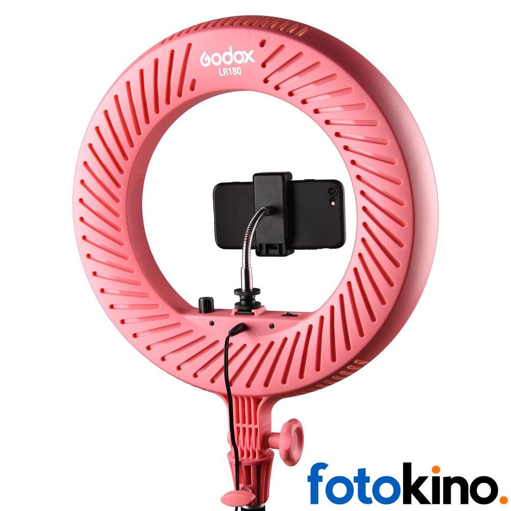 Aro de luz led pequeño rosado Godox LR180P - Image 11