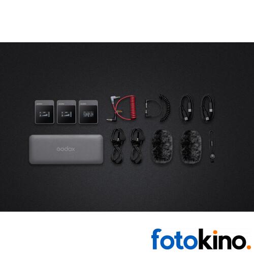 Godox MoveLink M2 Sistema de micrófonos inalámbricos digital compacto para 2 personas para cámaras y smartphones con 3,5 mm (2,4 GHz) - Image 5