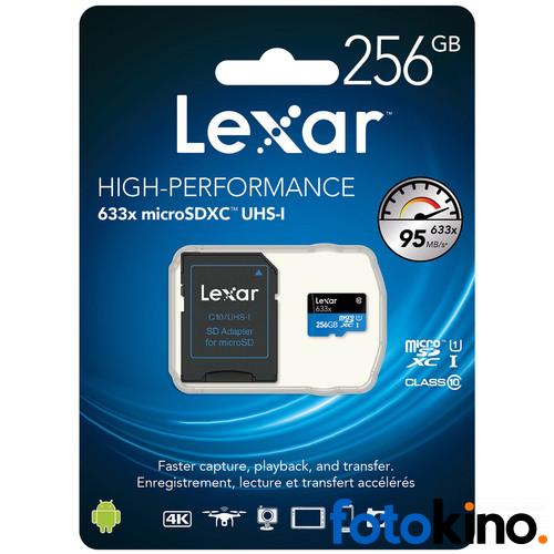 Tarjeta de memoria microSDXC Lexar 633x UHS-I de alto rendimiento de 256 GB con adaptador SD - Image 4