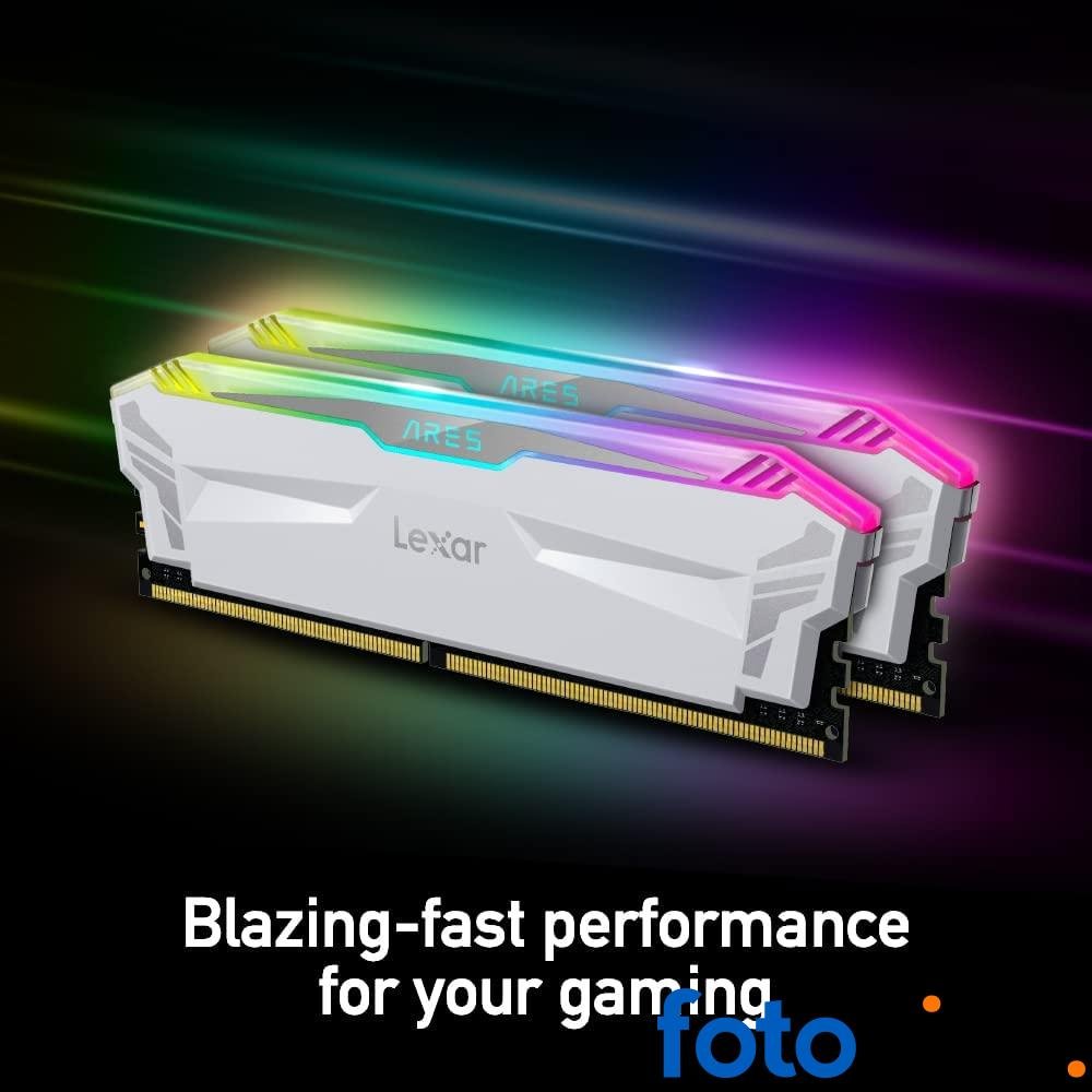 Lexar ARES Kit de 16 GB (8 GB x 2) RGB Lightning, DDR4 4000 MHz DRAM memoria de escritorio para juegos, blanco (LD4EU008G-R4000GDWA) - Image 2