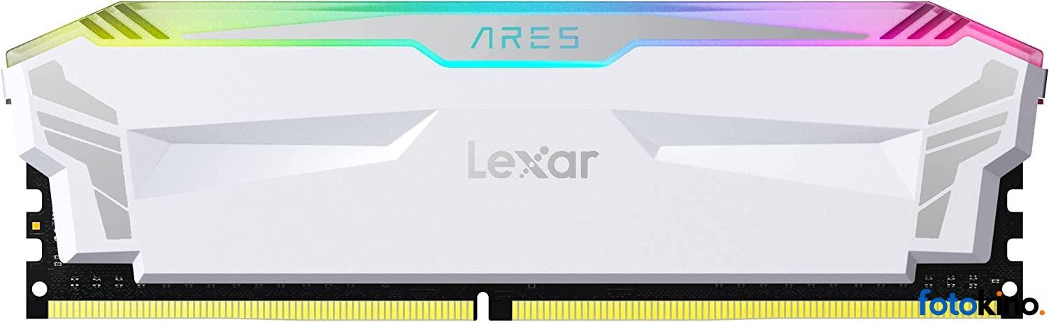 Lexar ARES Kit de 16 GB (8 GB x 2) RGB Lightning, DDR4 4000 MHz DRAM memoria de escritorio para juegos, blanco (LD4EU008G-R4000GDWA)