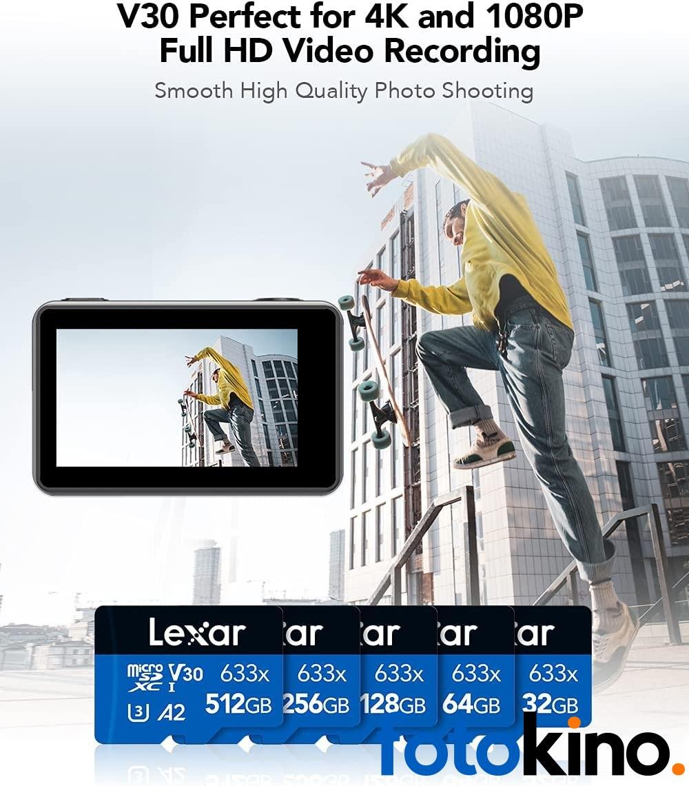 Tarjeta de memoria microSDXC Lexar 633x UHS-I de alto rendimiento de 128 GB con adaptador SD - Image 3