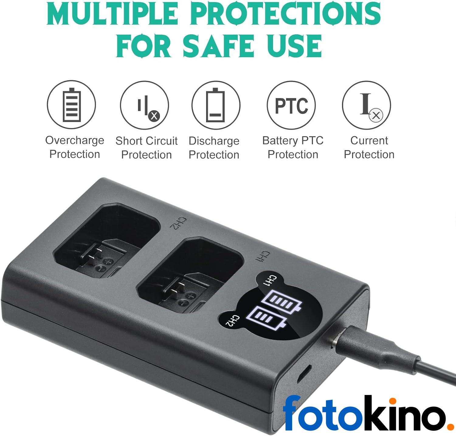 Cargador de batería Kimaru doble NP-FW50 - Image 3