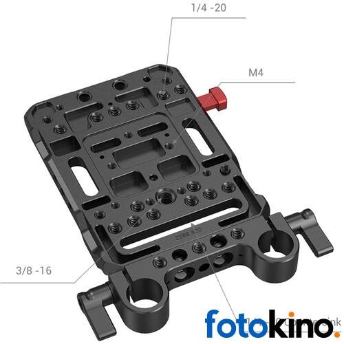 Placa de batería SmallRig V-Lock con abrazadera de varilla LWS de 15 mm - Image 4