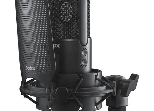 Micrófono USB de condensador cardioide Godox UMic10 con soporte antivibración y filtro pop