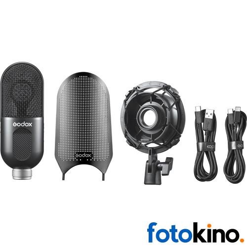 Micrófono USB de condensador cardioide Godox UMic10 con soporte antivibración y filtro pop - Image 9