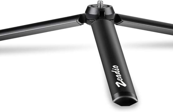 Zeadio Mini trípode de metal, trípode de escritorio con tornillo de 1/4 pulgadas para Smooth 4, Crane Plus, Crane 2, Osmo Mobile, Ronin-S, Vimble 2, estabilizador de agarre de mango de cardán y todas las cámaras