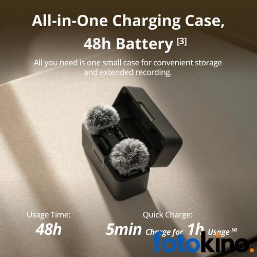DJI Mic Mini Sistema de micrófono inalámbrico compacto para 2 personas para cámara y teléfono inteligente (2,4 GHz) - Image 4