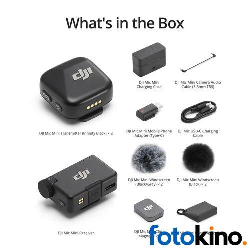 DJI Mic Mini Sistema de micrófono inalámbrico compacto para 2 personas para cámara y teléfono inteligente (2,4 GHz) - Image 6